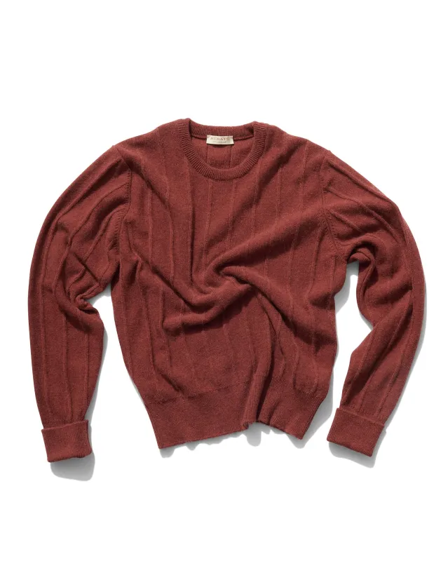 Camelhair Ridge Crew in Persimmon sold by Rubato