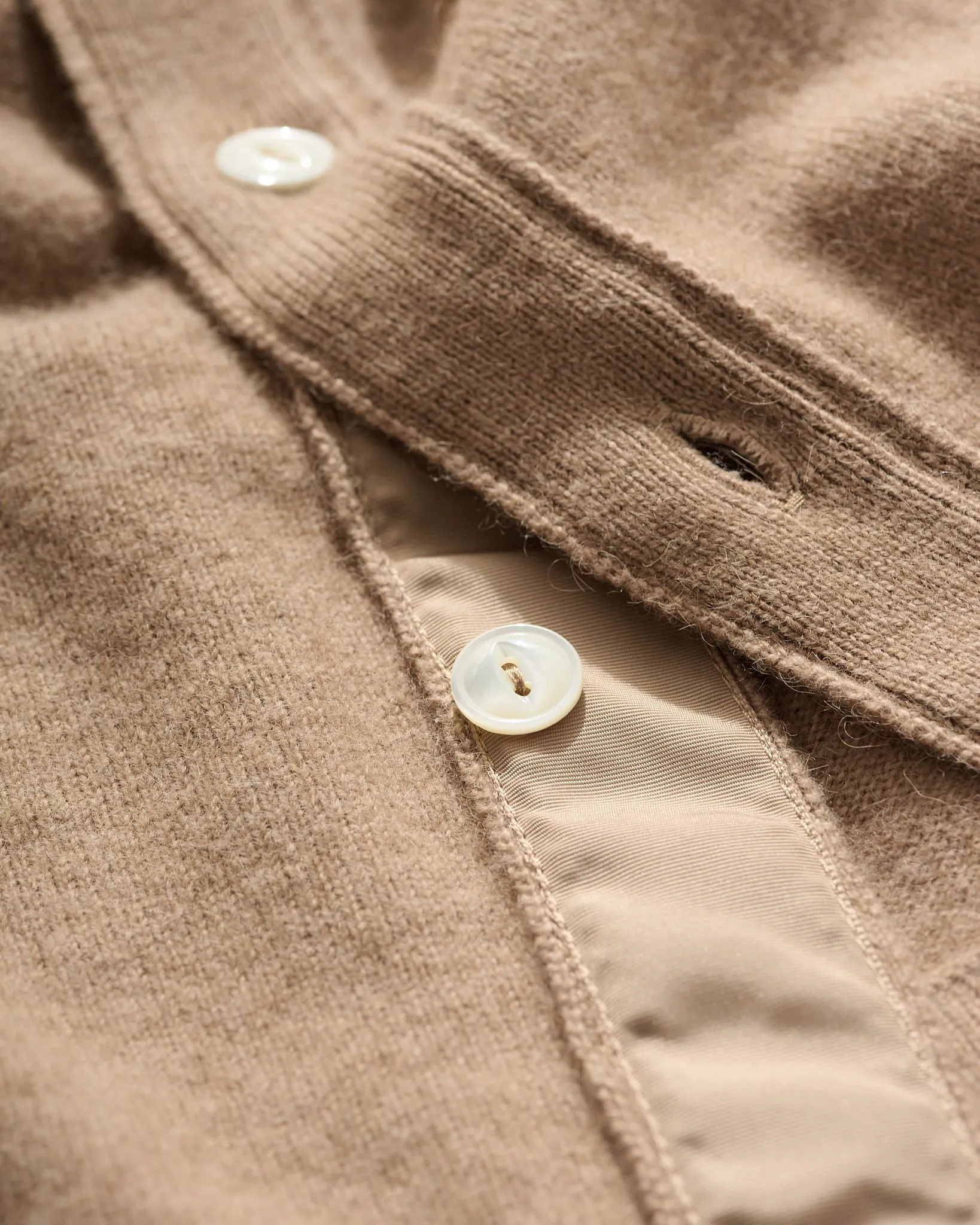 Button-Through Polo in Natural Camelhair sold by Rubato product image thumbnail 3