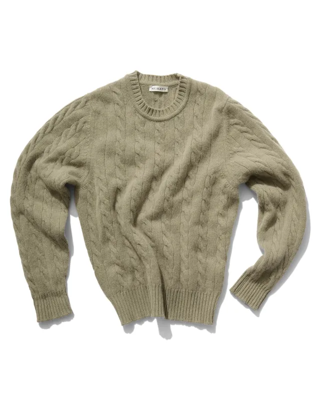 Geelongora Cable Knit in Khaki sold by Rubato