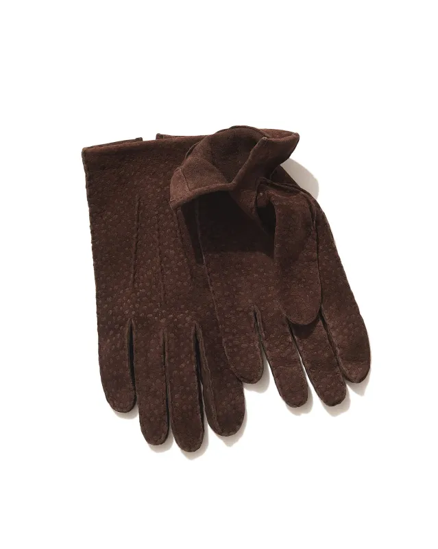Unlined Carpincho Gloves in Mocha sold by Rubato
