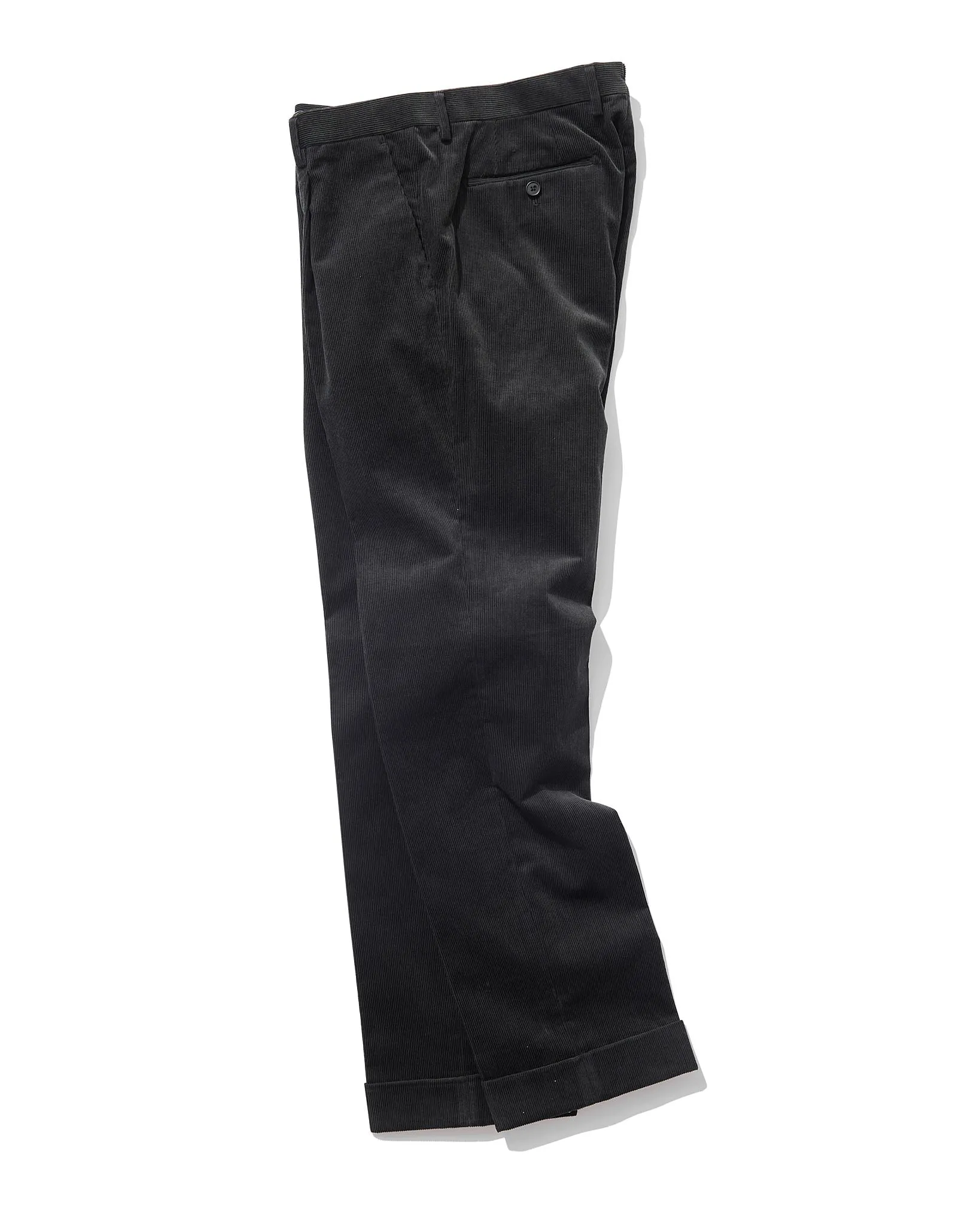 Single Pleat Slacks in Black Corduroy sold by Rubato product image thumbnail 2