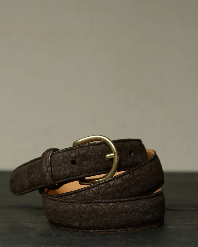 Nonpareil Carpincho Belt in Dark Brown made by Rubato