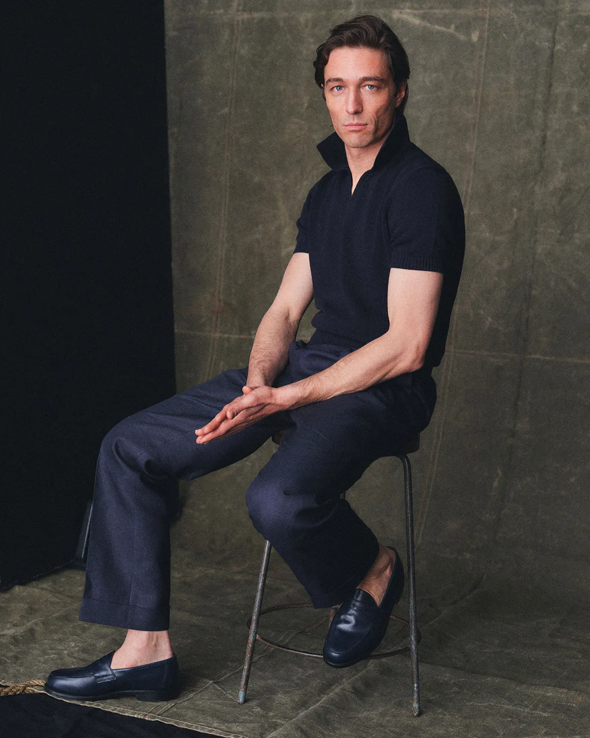 Linen Slacks in Navy sold by Rubato