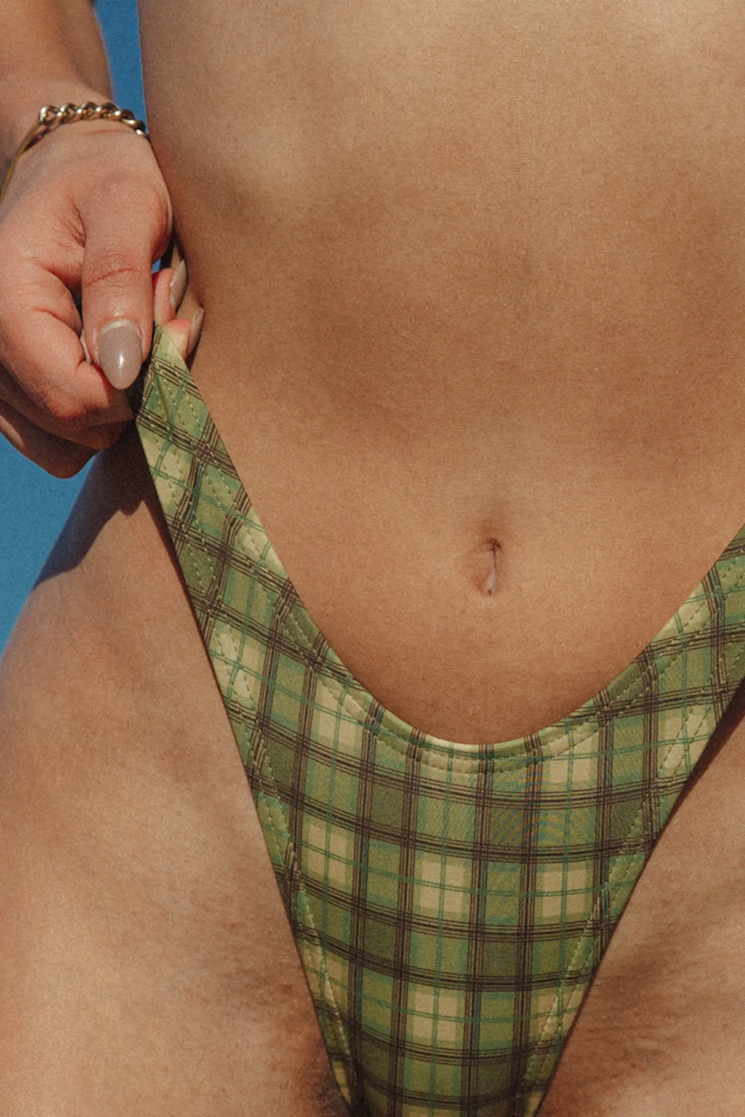 Buffy Bikini Pant - Green Plaid sold by SNRKLBR product image thumbnail 3