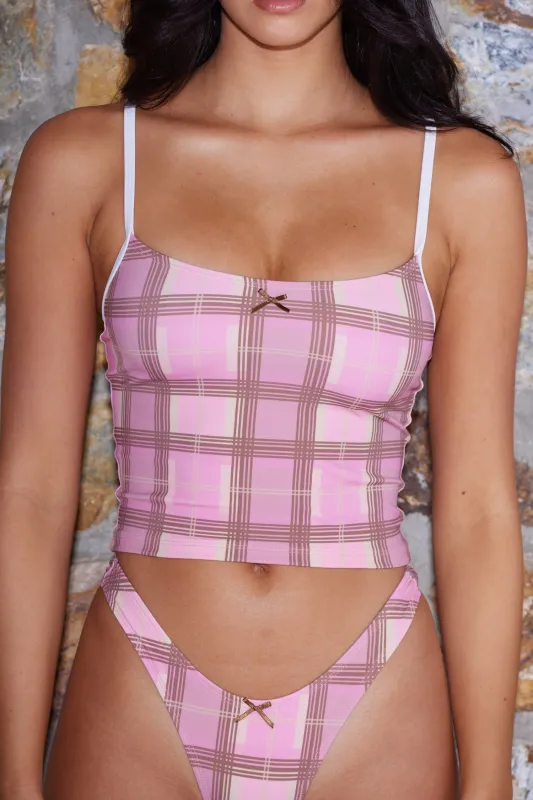 Mom Singlet Top - Chai Plaid sold by SNRKLBR