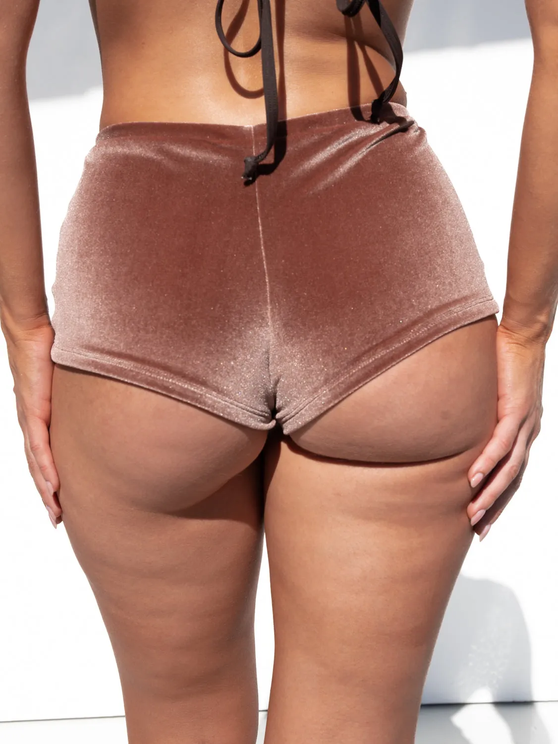 Bella Mid Rise Pant - Deadstock Fawn Velvet sold by SNRKLBR product image thumbnail 3