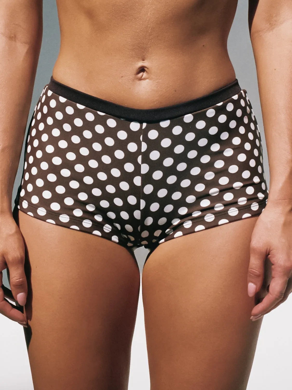 Bella Mid Rise Pant - Brown + White Spot sold by SNRKLBR product image thumbnail 2