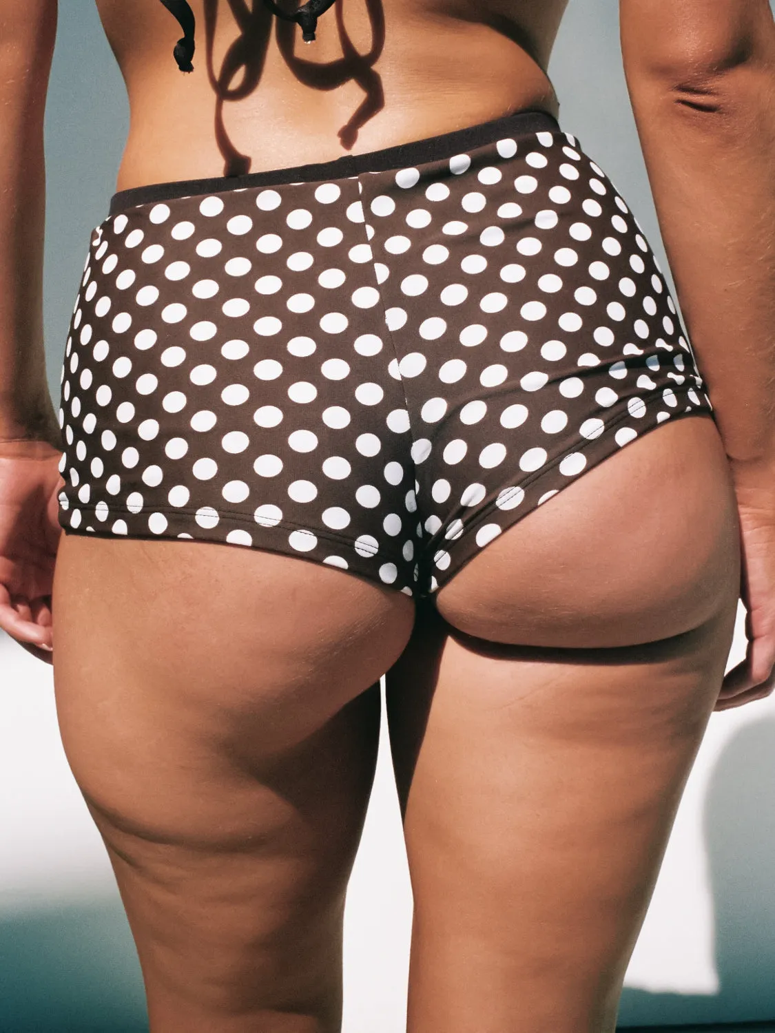 Bella Mid Rise Pant - Brown + White Spot sold by SNRKLBR product image thumbnail 3