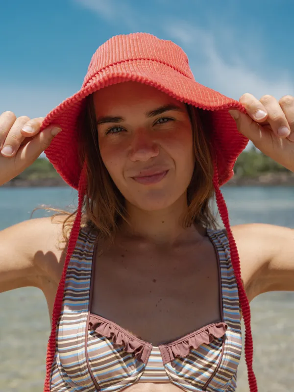 Bucket Hat - Deadstock Coral made by SNRKLBR