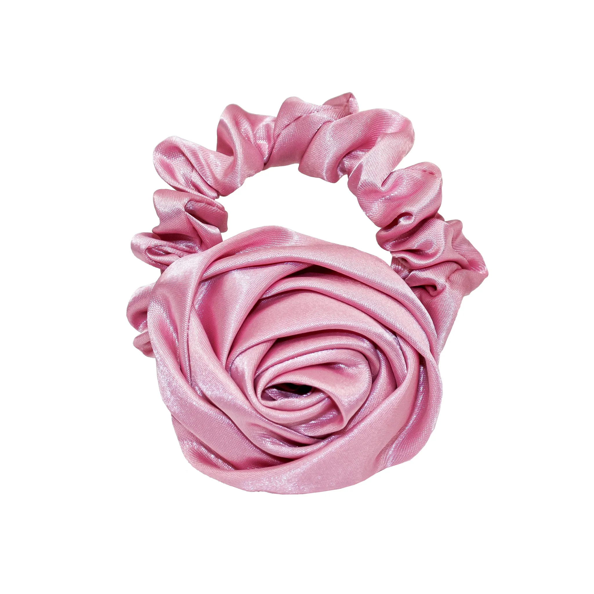 Rosette Scrunchie in Candy Pink sold by Emi Jay
