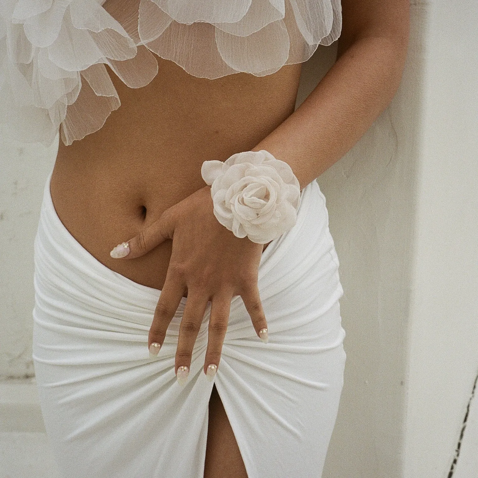 Camellia Scrunchie in Oyster sold by Emi Jay product image thumbnail 2