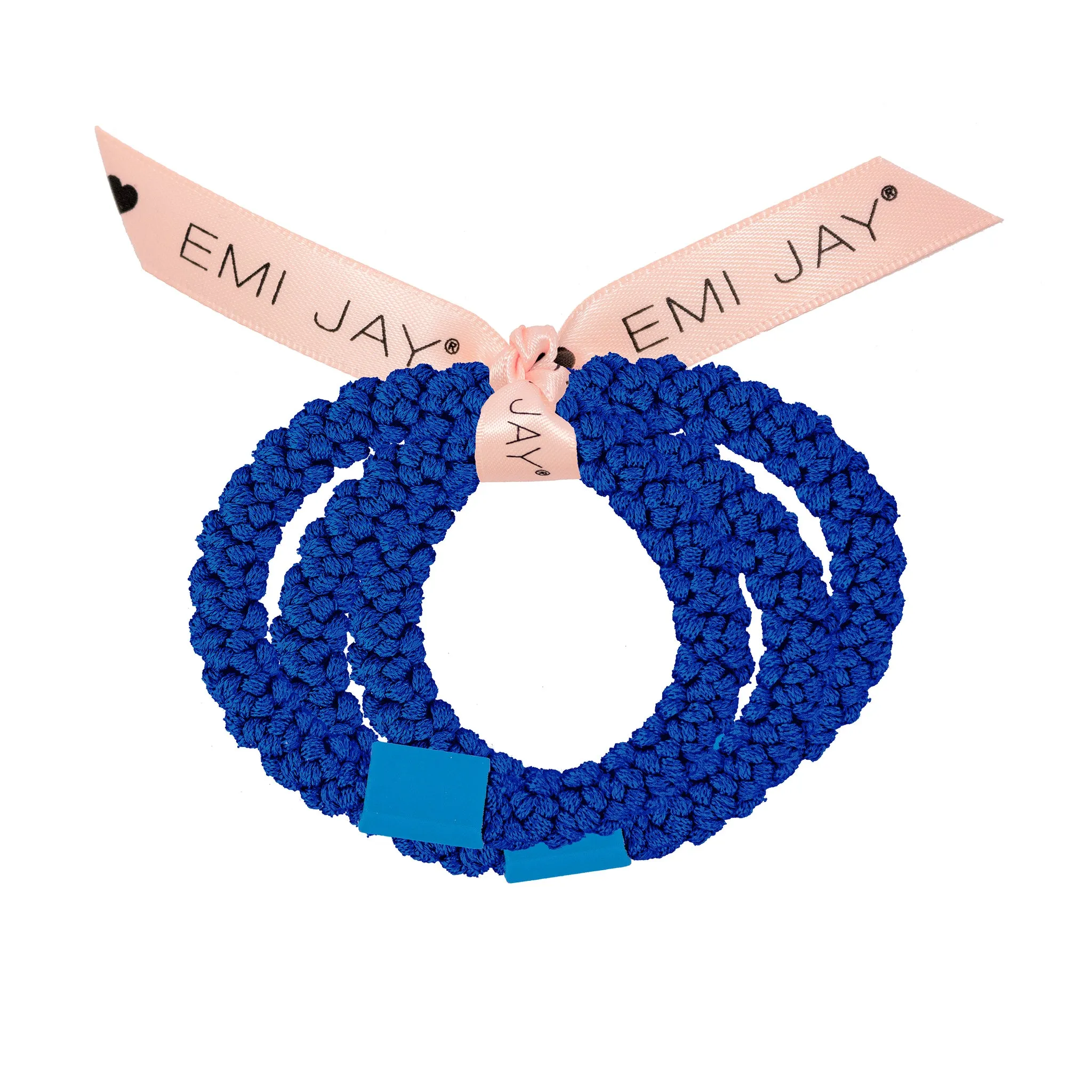 Blue Crush Knit Hair Ties 3-Pack sold by Emi Jay