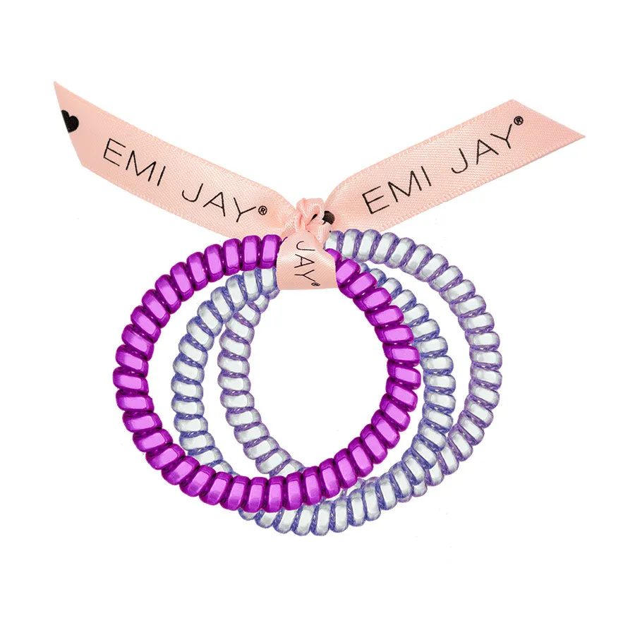 Purple Ombre Twist Hair Ties 3-Pack sold by Emi Jay