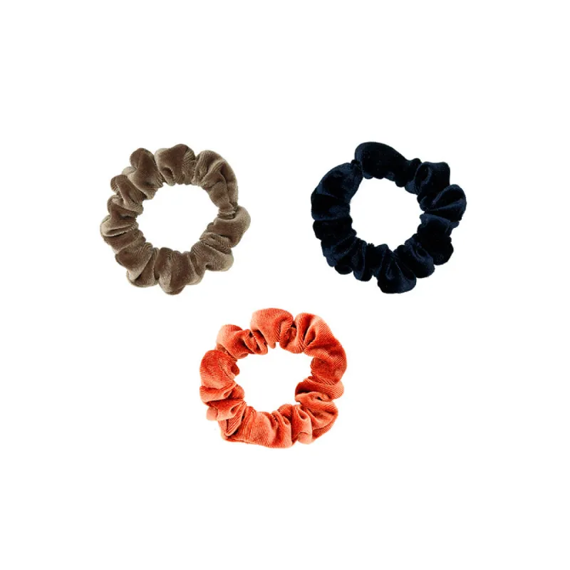 Glamping Velvet Scrunchies 3-Pack made by Emi Jay