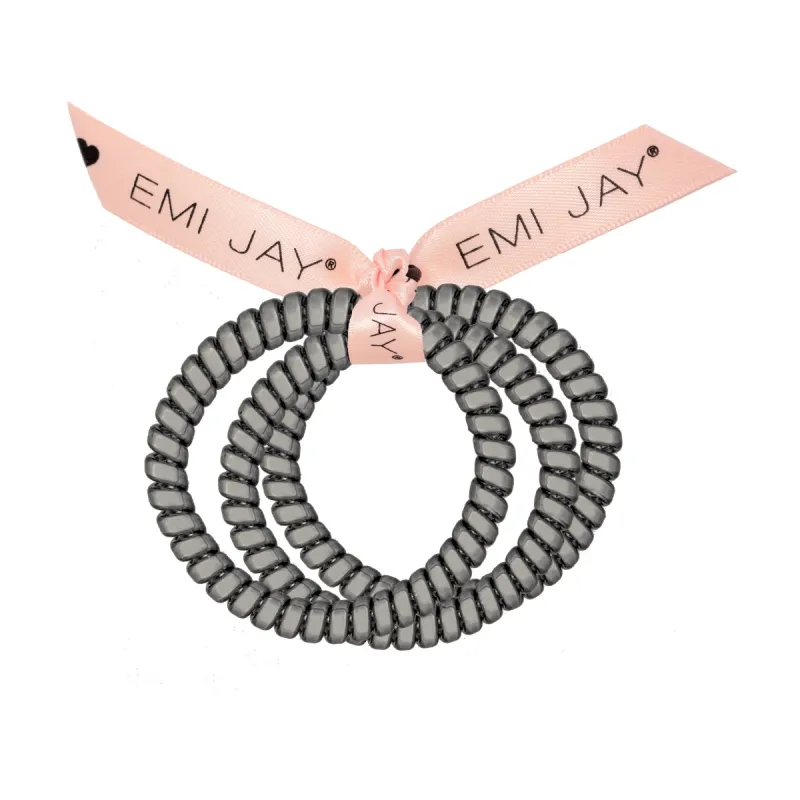 Pewter Twist Hair Ties 3-Pack sold by Emi Jay