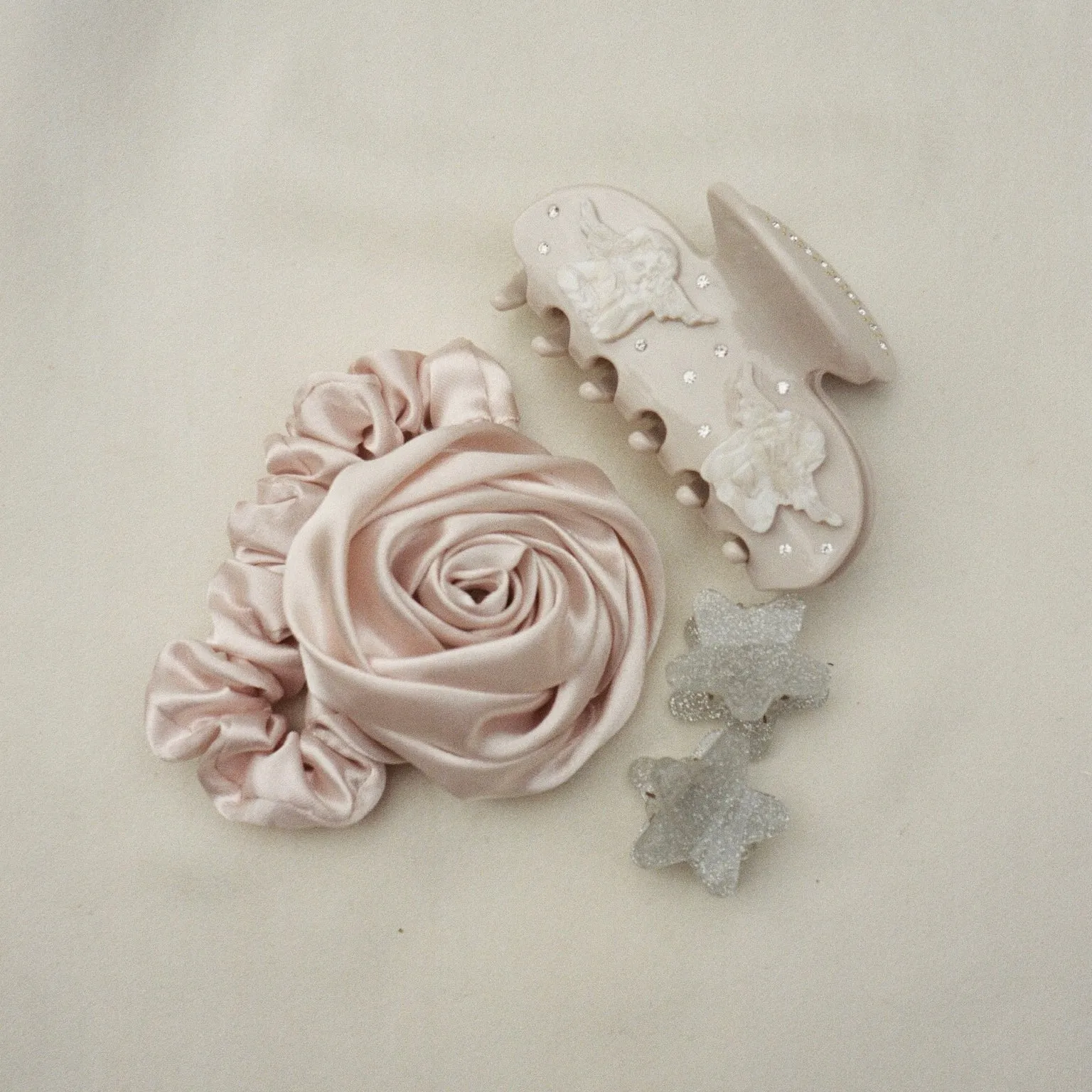 Rosette Scrunchie in Custard sold by Emi Jay product image thumbnail 2