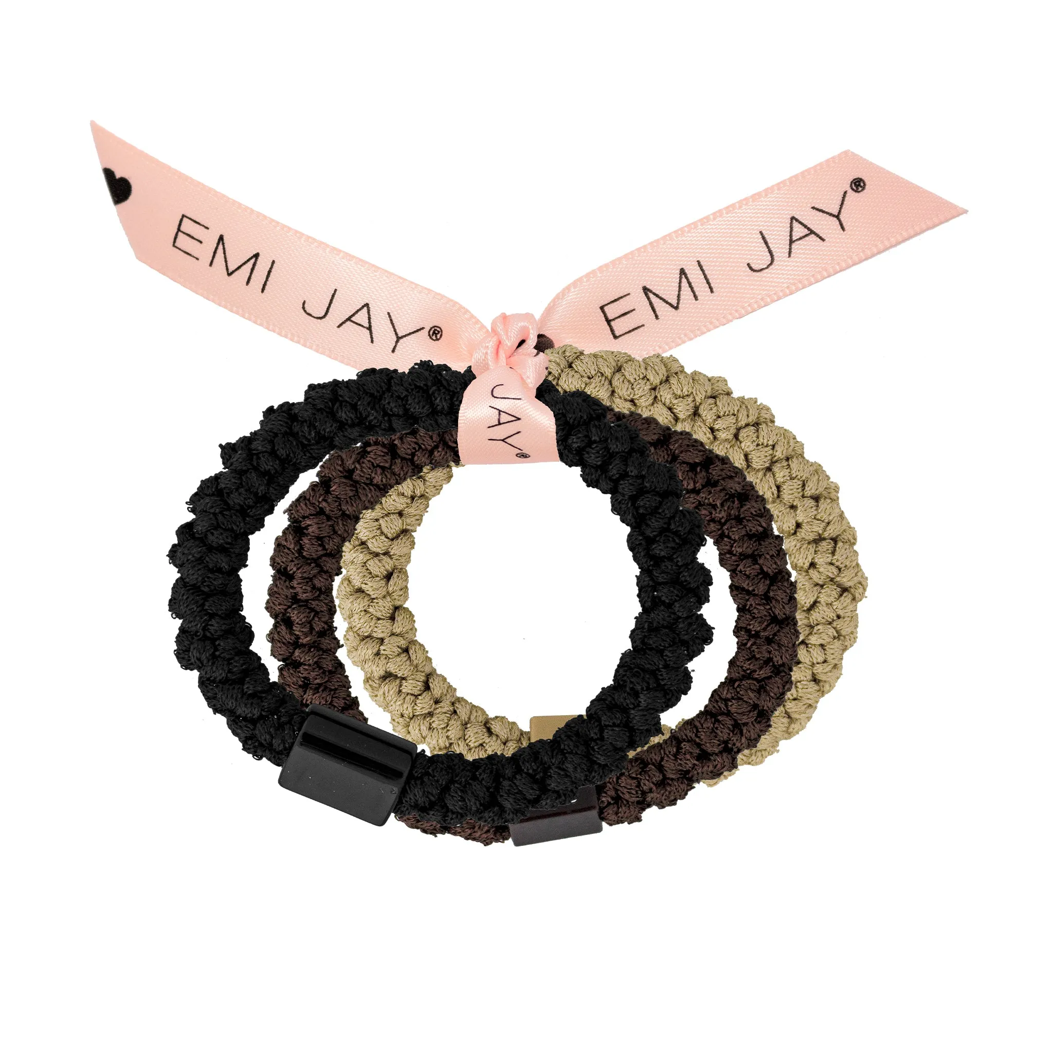 Classic Knit Hair Ties 3-Pack sold by Emi Jay