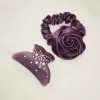 Rosette Scrunchie in Violet sold by Emi Jay