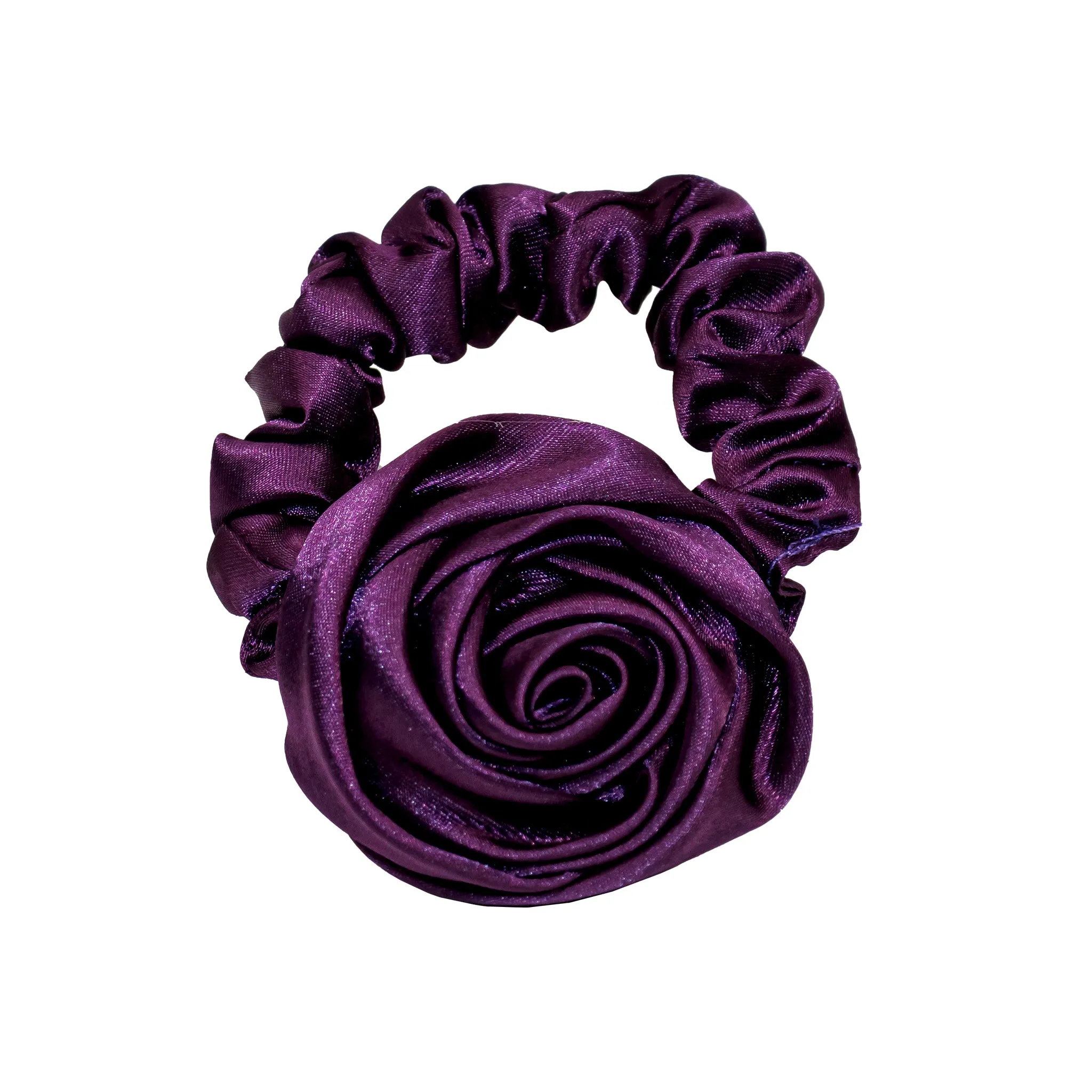 Rosette Scrunchie in Violet sold by Emi Jay