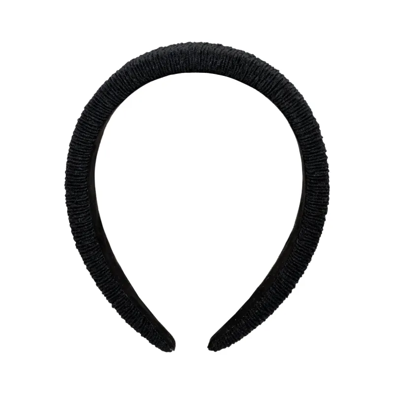Halo Headband in Black Ruffle sold by Emi Jay