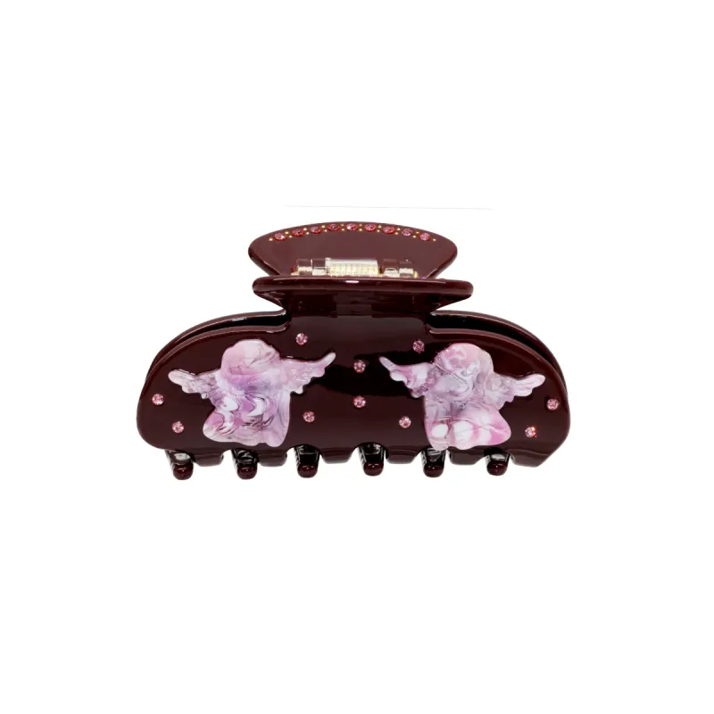Sweetheart Clip in Bordeaux Angel Wings sold by Emi Jay