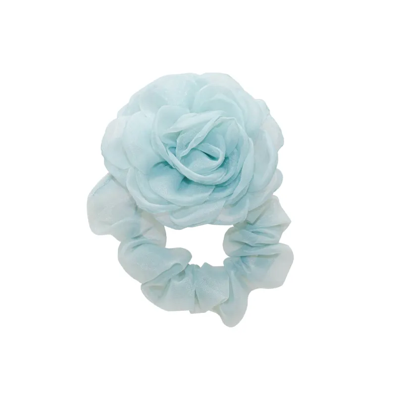 Camellia Scrunchie in Pale Blue sold by Emi Jay