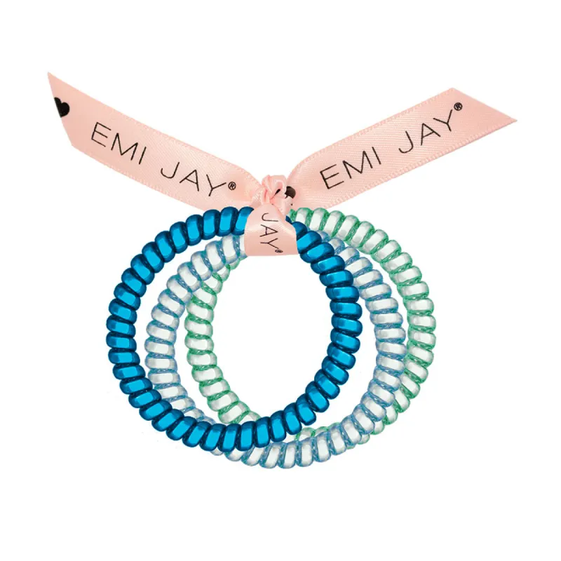 Blue Magic Twist Hair Ties 3-Pack sold by Emi Jay
