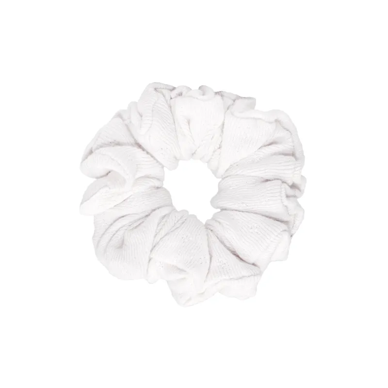 Pointelle Scrunchie in Powder sold by Emi Jay