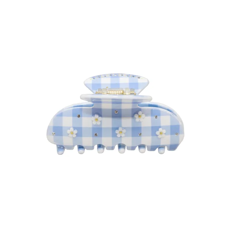 Sweetheart Clip in Daisy Blue Picnic sold by Emi Jay