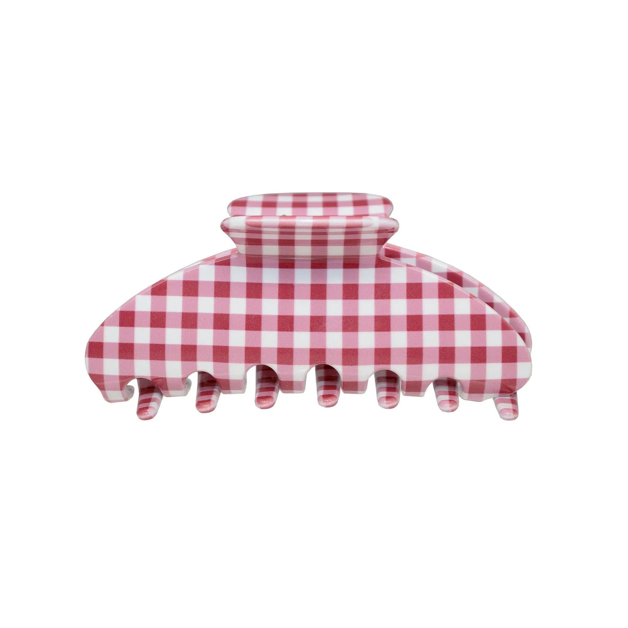 Big Effing Clip in Cherry Gingham sold by Emi Jay