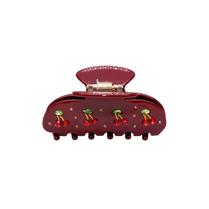Sweetheart Clip in Bordeaux Cherry Pie made by Emi Jay