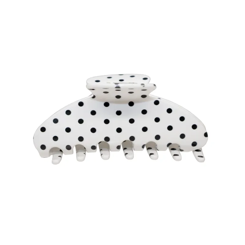 Big Effing Clip in Blanc Polka Dot sold by Emi Jay