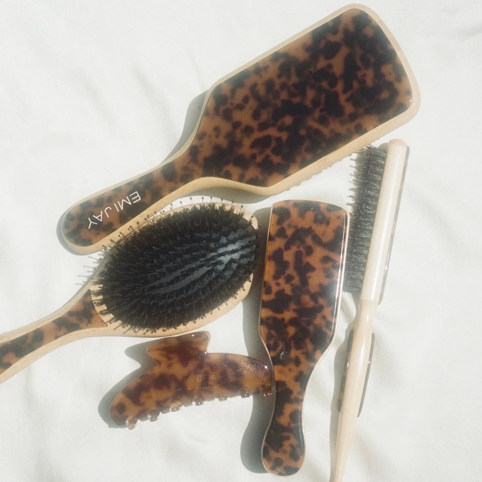 Mini Boar Bristle Brush in Tortoise sold by Emi Jay product image thumbnail 2
