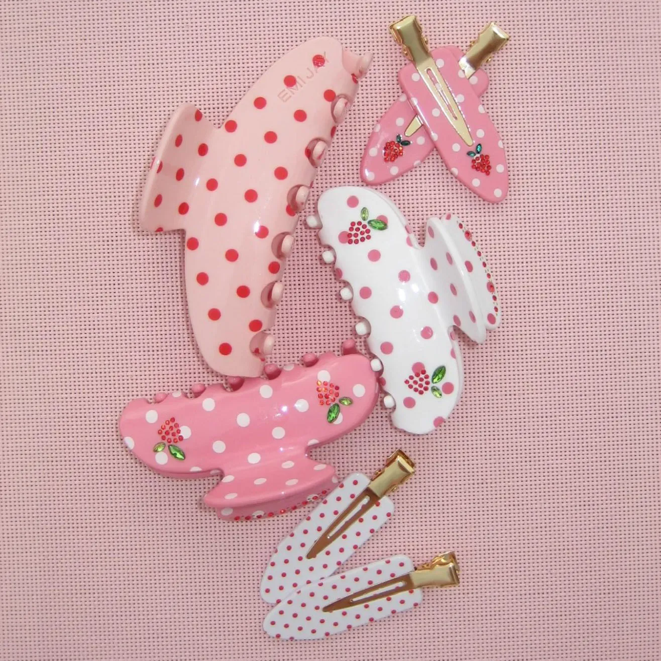 Popstar Clips in Sweet Berry Dot sold by Emi Jay product image thumbnail 3