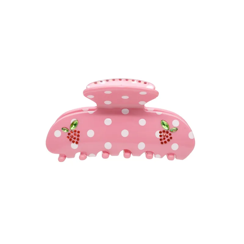 Sweetheart Clip in Lychee Berry Dot made by Emi Jay