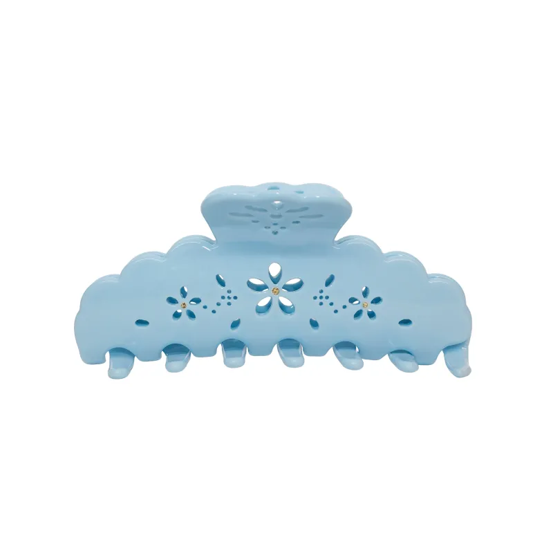Big Effing Clip in Blue Fleur Eyelet made by Emi Jay