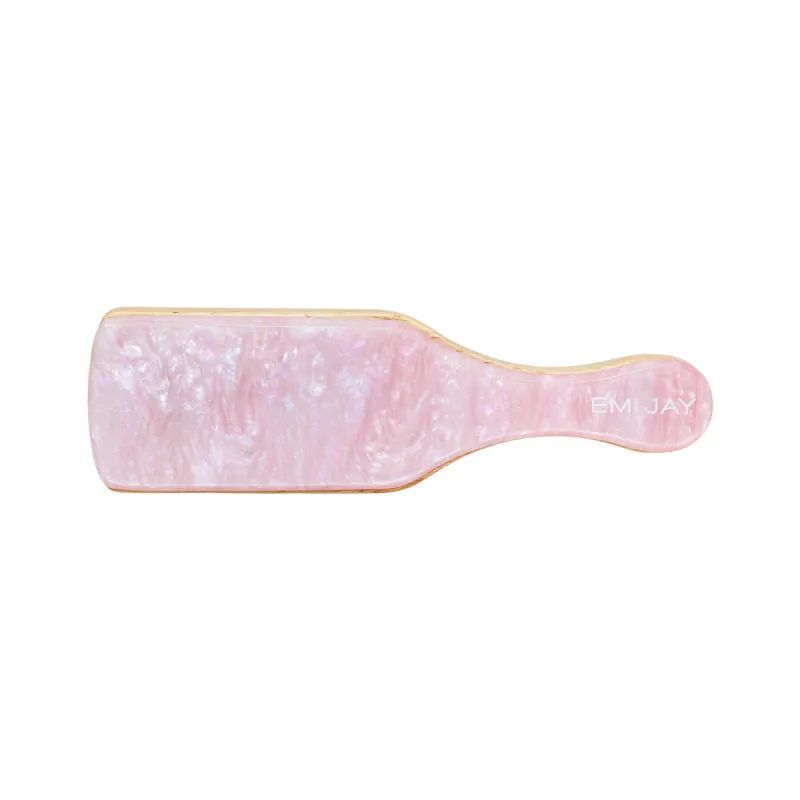 Mini Boar Bristle Brush in Pink Sugar sold by Emi Jay