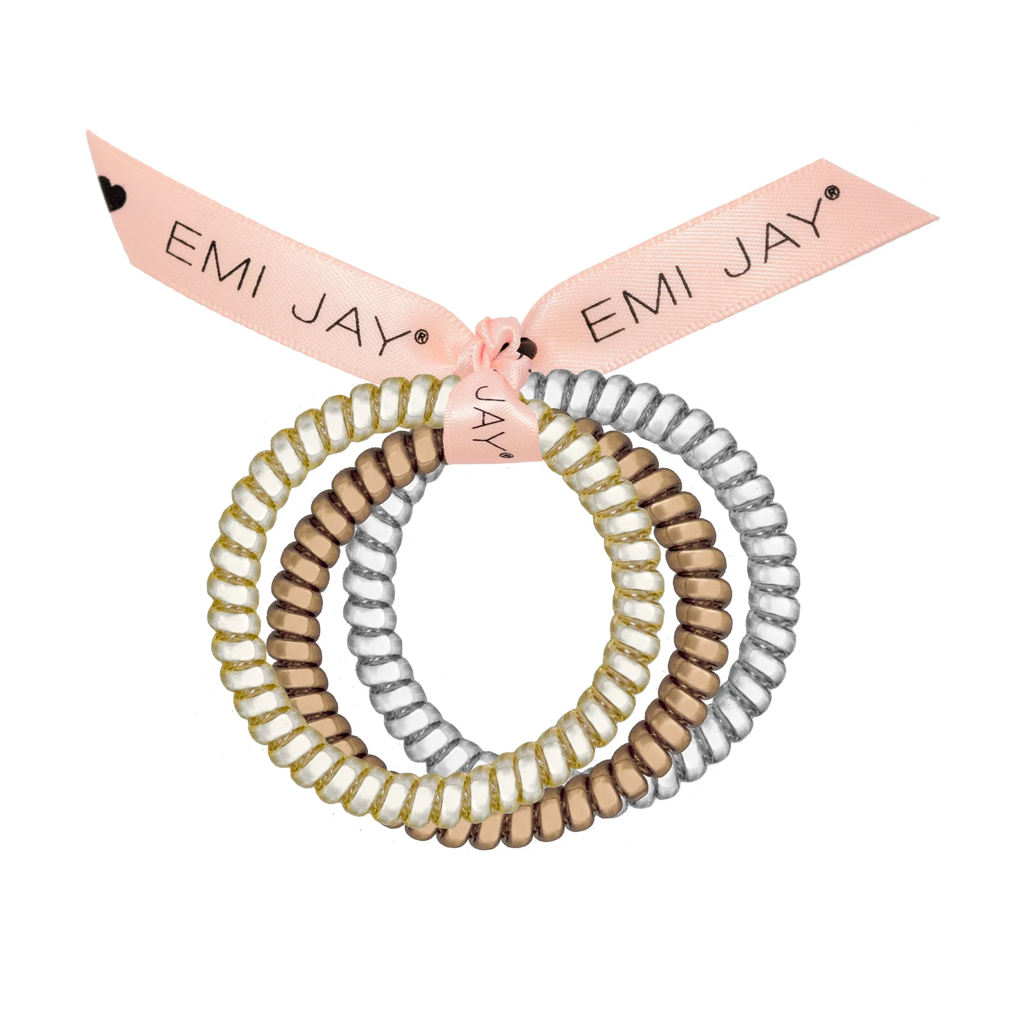 Crème Brûlée Twist Hair Ties 3-Pack sold by Emi Jay
