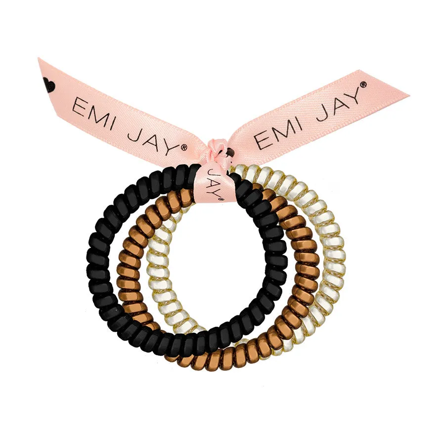 Champagne Twist Hair Ties 3-Pack sold by Emi Jay