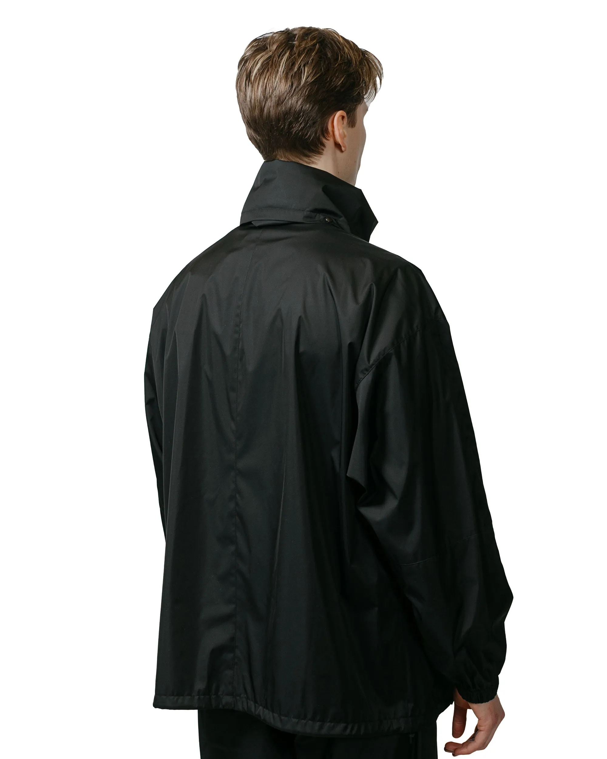 Auralee Hard Twist Polyester Satin Laminate Zip Blouson Black sold by Lost & Found product image thumbnail 3