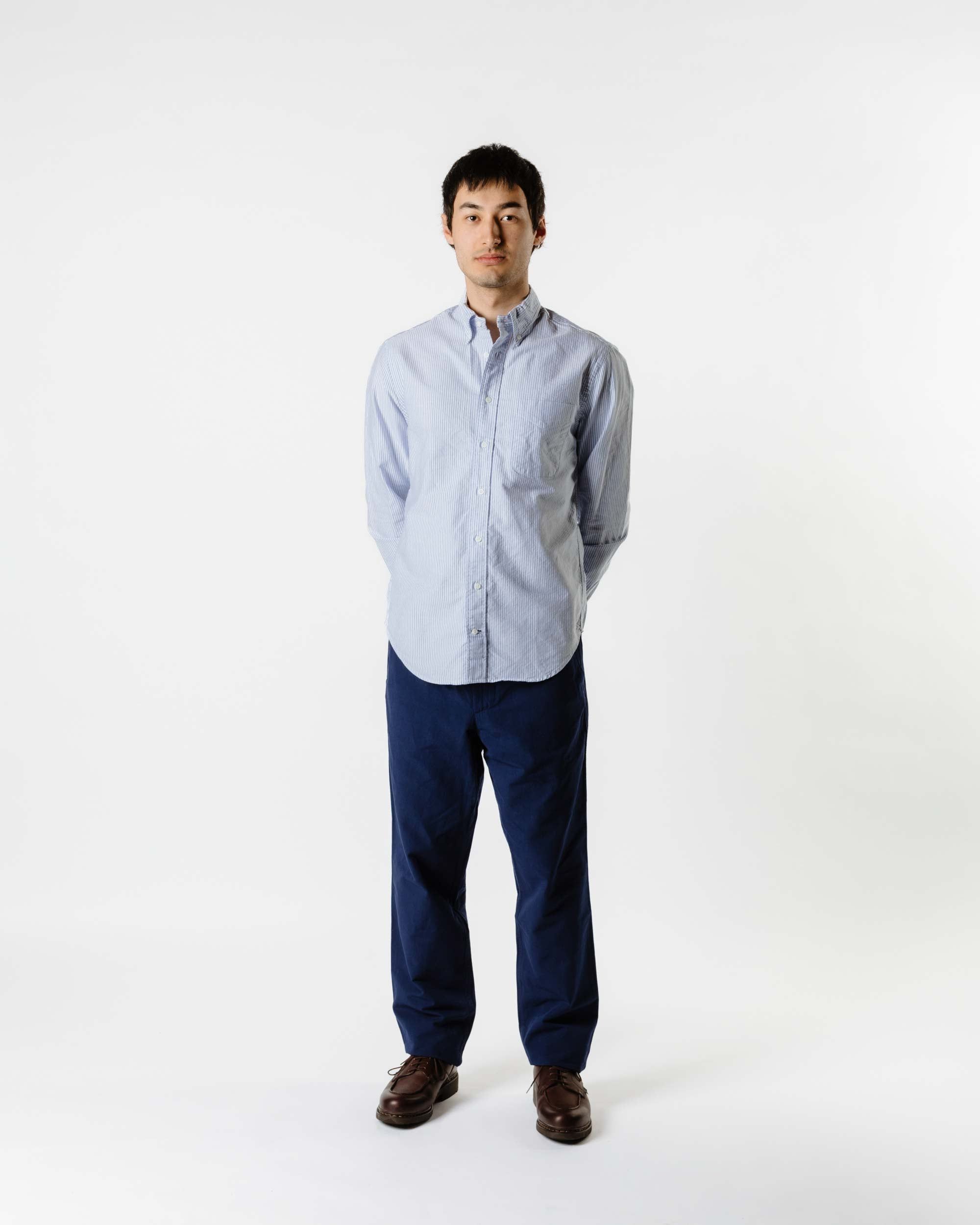 Gitman Vintage Bros. Long Sleeve Blue Stripe Oxford sold by Lost & Found product image thumbnail 2