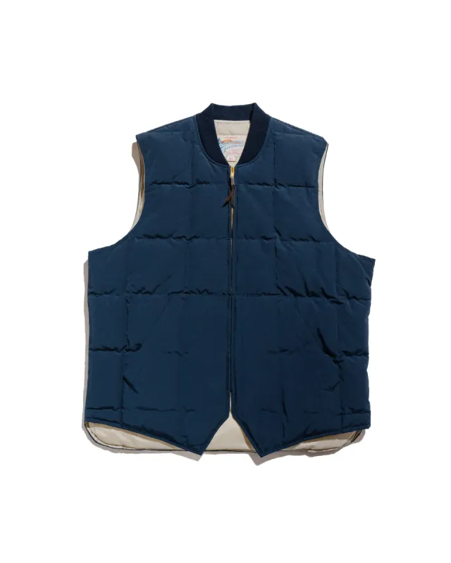 The Real McCoy's MJ24110 Cotton/Nylon Down Vest Navy sold by Lost & Found