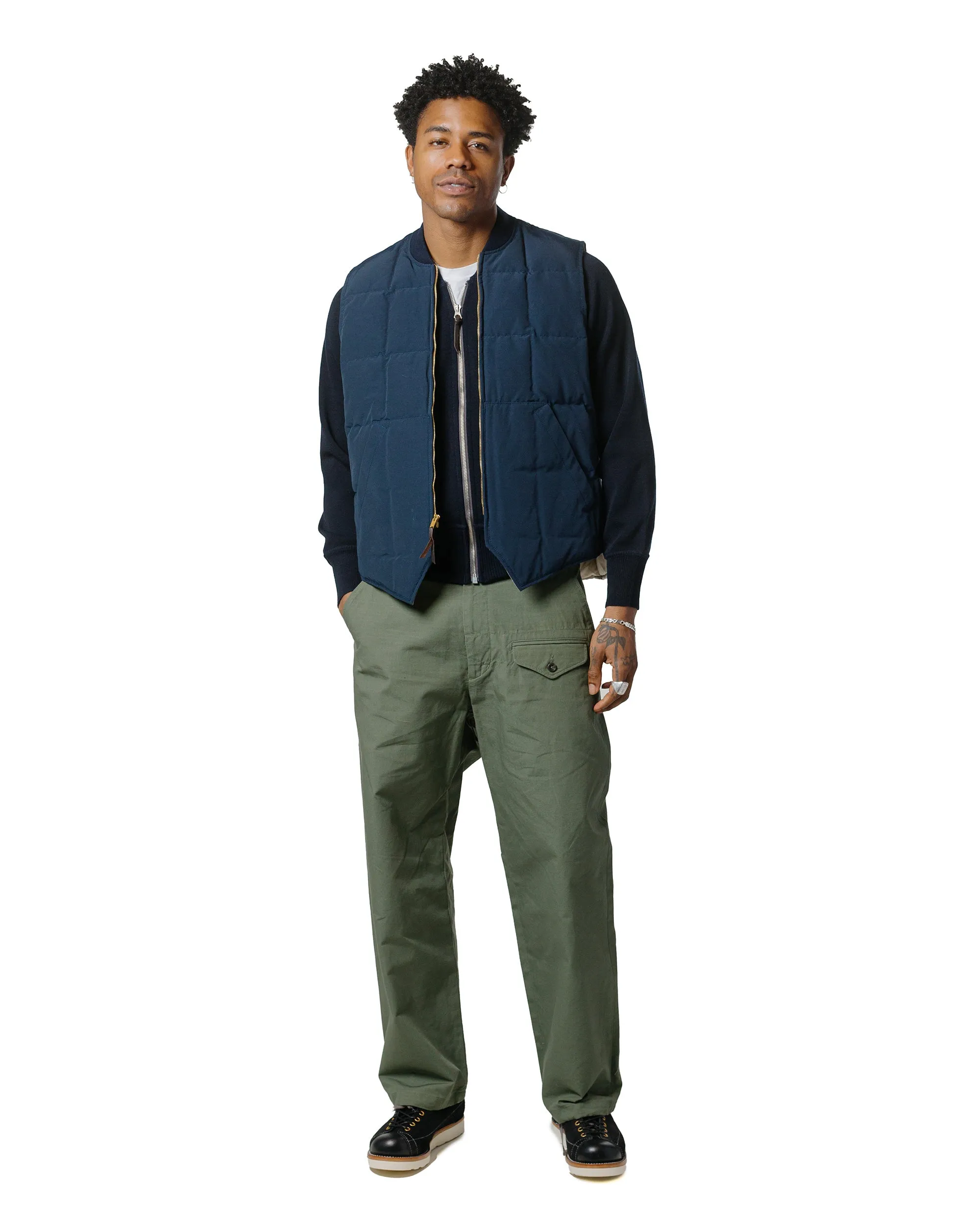 The Real McCoy's MJ24110 Cotton/Nylon Down Vest Navy sold by Lost & Found product image thumbnail 4