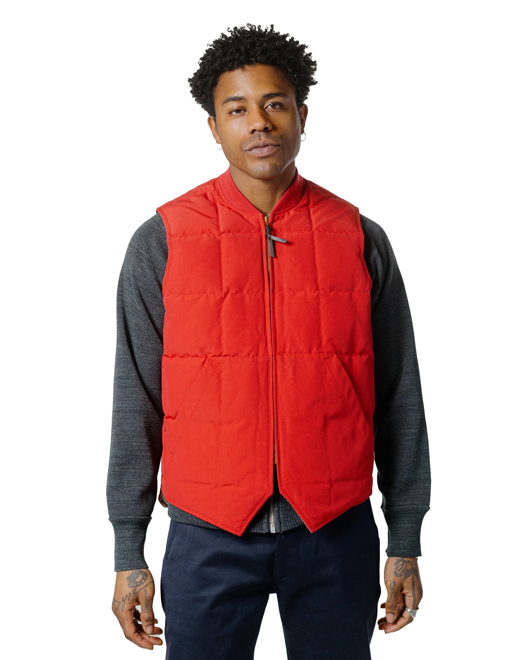 The Real McCoy's MJ24110 Cotton/Nylon Down Vest Red sold by Lost & Found product image thumbnail 2
