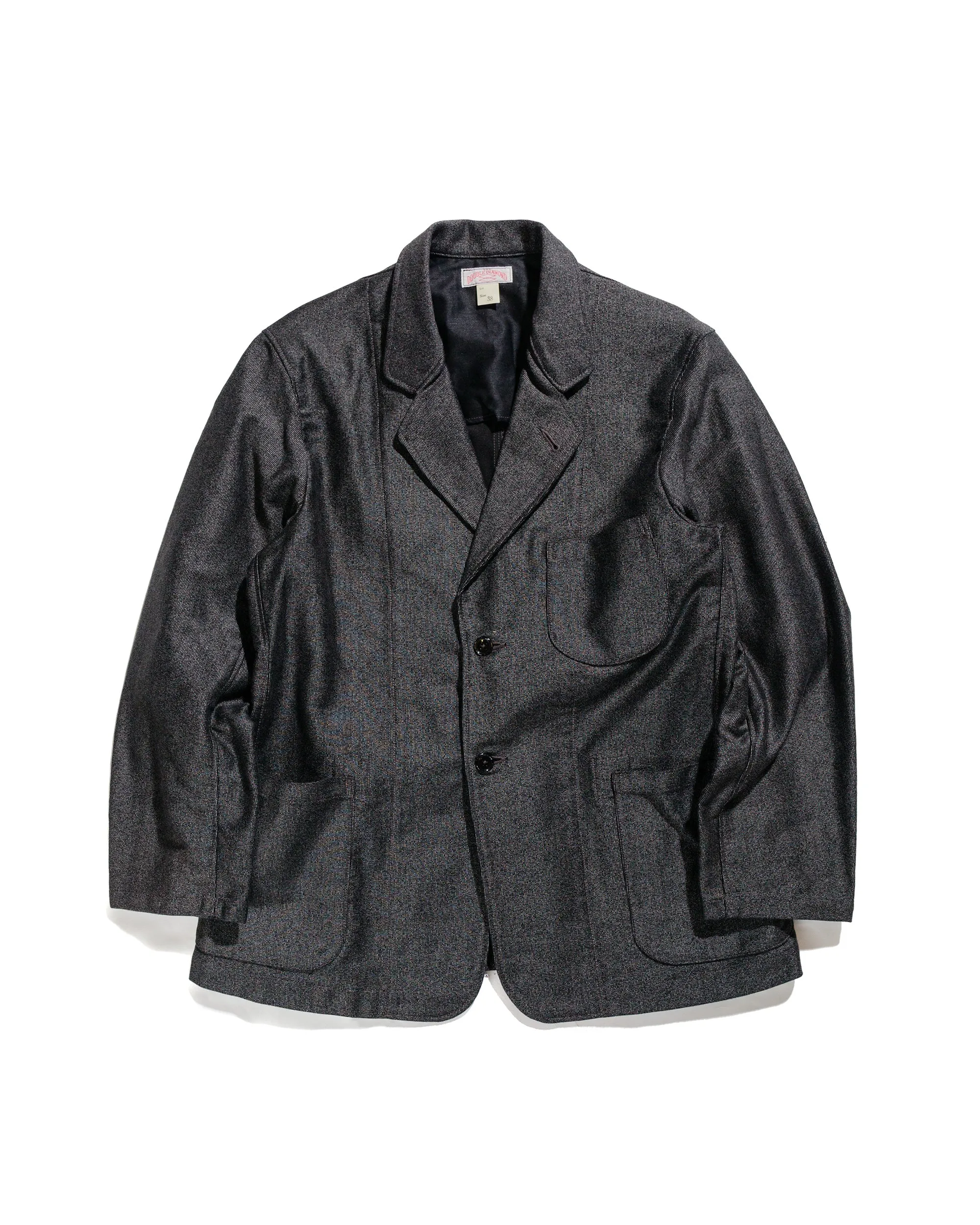 The Real McCoy's MJ24108 Double Diamond Sack Coat / Printed Moleskin Salt & Pepper sold by Lost & Found
