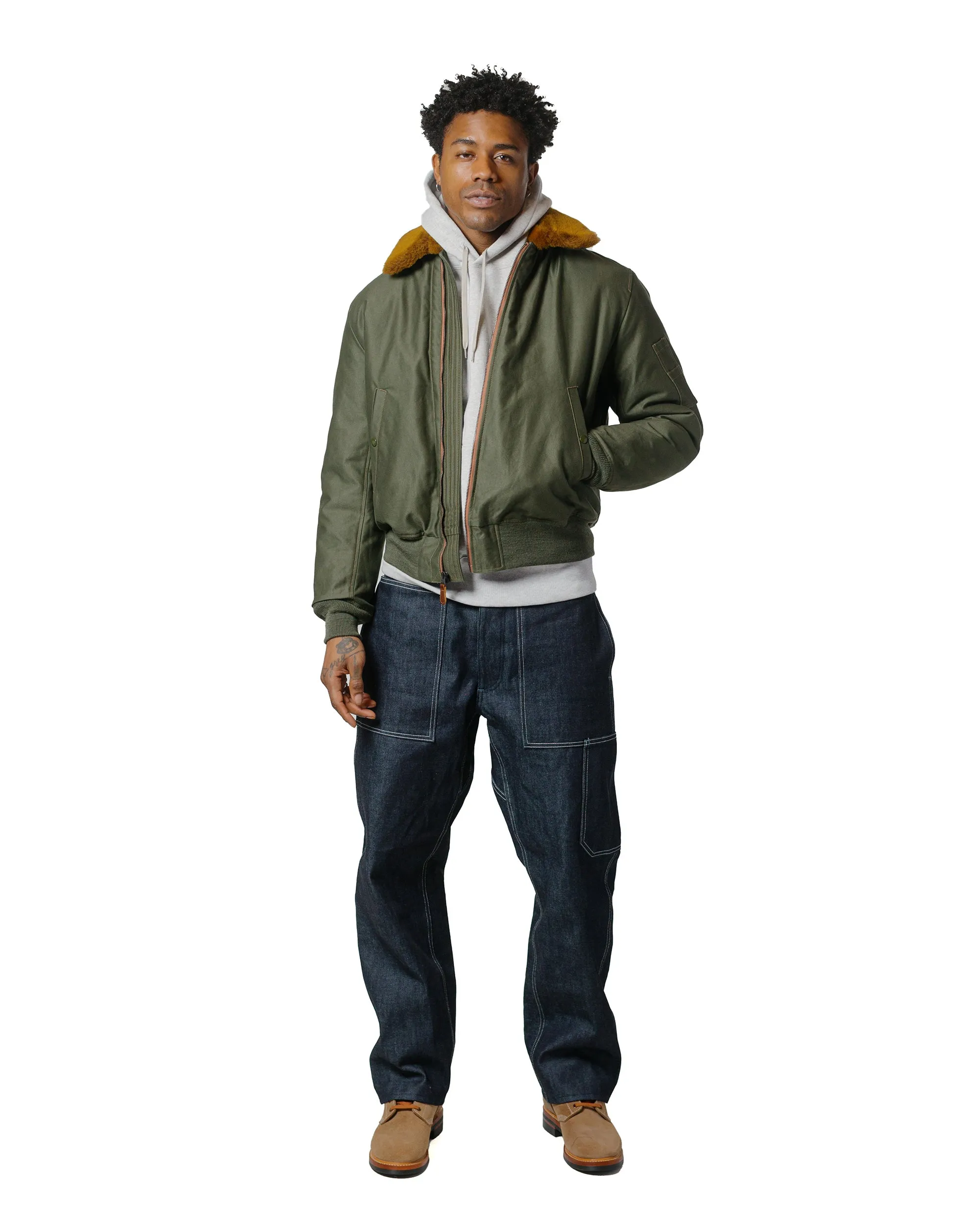 The Real McCoy's MJ23109 Type B-15 Real McCoy Mfg. Co. Olive sold by Lost & Found product image thumbnail 4