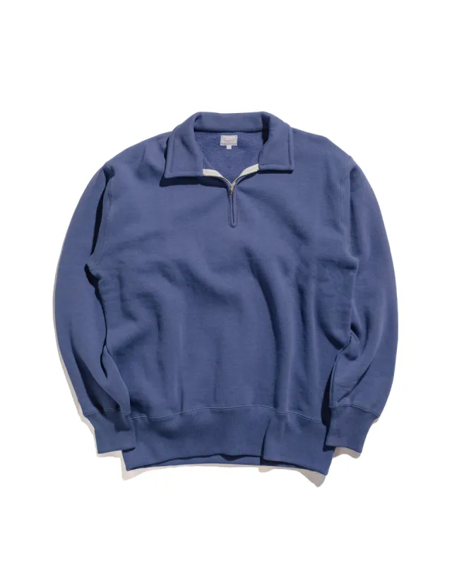 The Real McCoy’s MC24115 10 Oz. Loopwheel 1/4 Zip Sweatshirt MQ Navy sold by Lost & Found