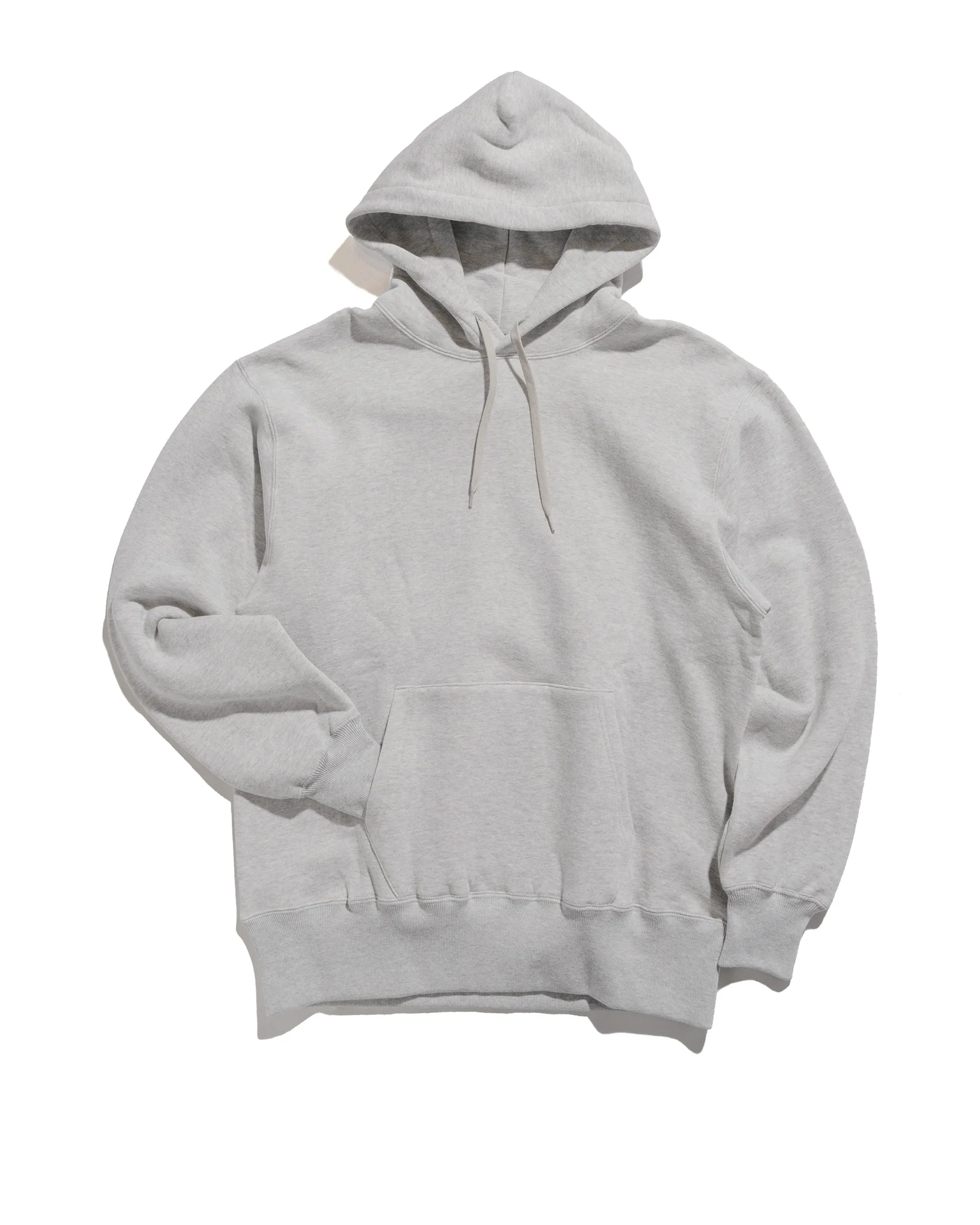 The Real McCoy’s MC24114 10 Oz. Loopwheel Hooded Sweatshirt Snow Gray sold by Lost & Found