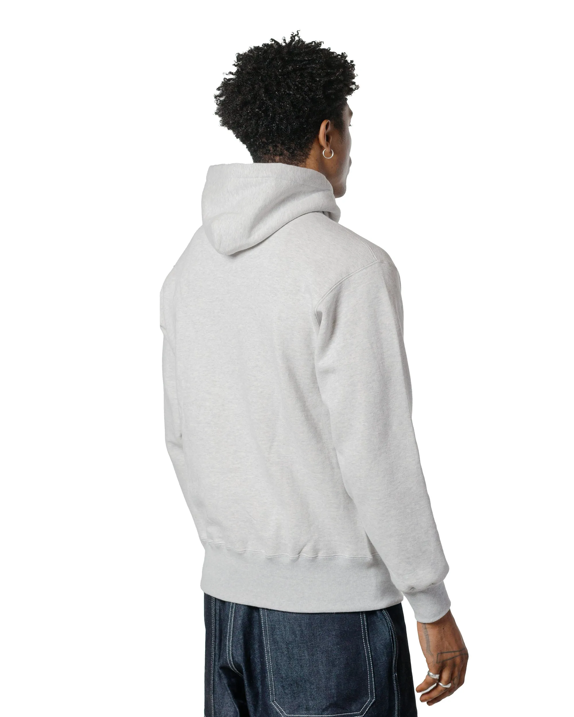 The Real McCoy’s MC24114 10 Oz. Loopwheel Hooded Sweatshirt Snow Gray sold by Lost & Found product image thumbnail 3