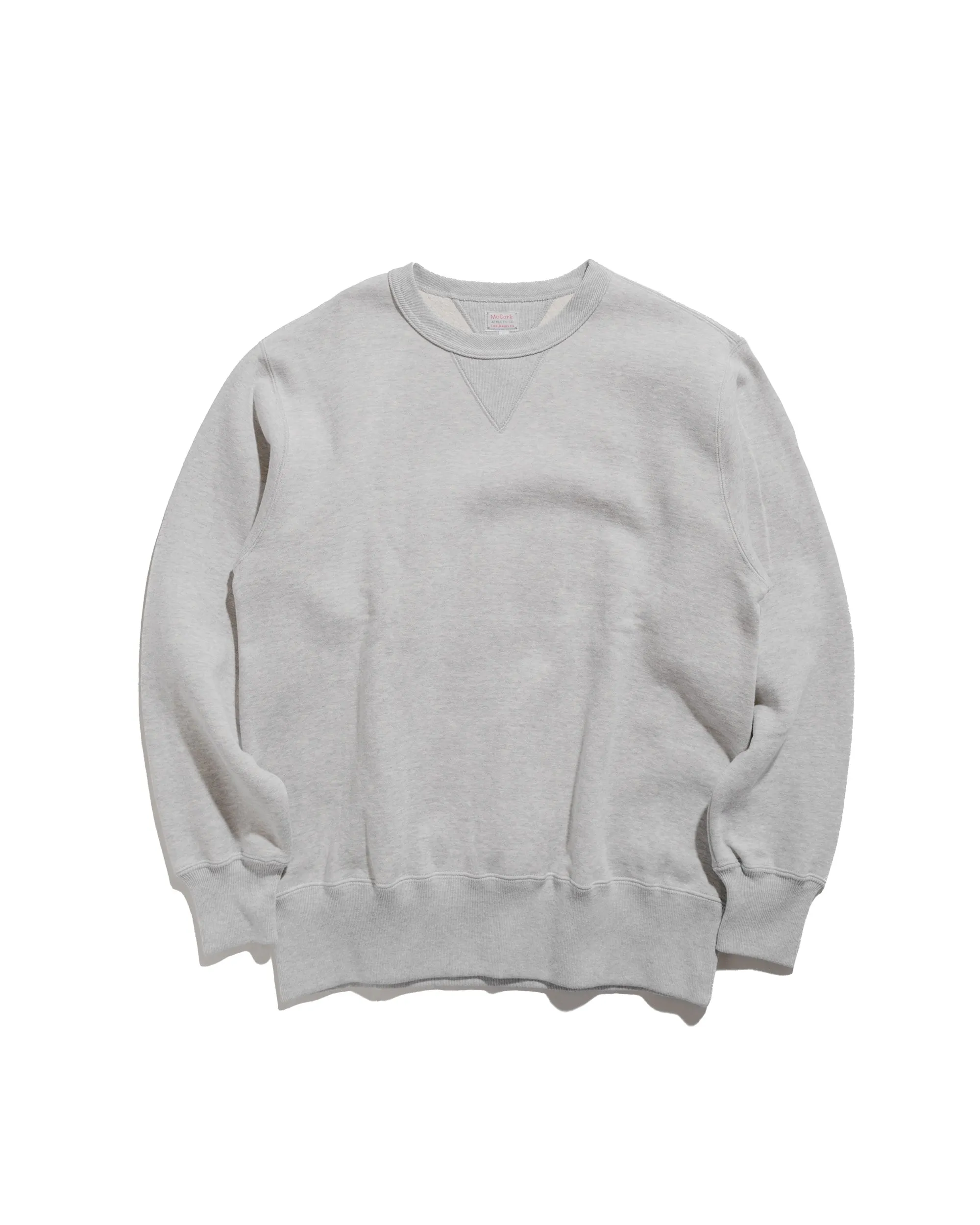The Real McCoy’s MC24113 10 Oz. Loopwheel Crewneck Sweatshirt Snow Gray sold by Lost & Found
